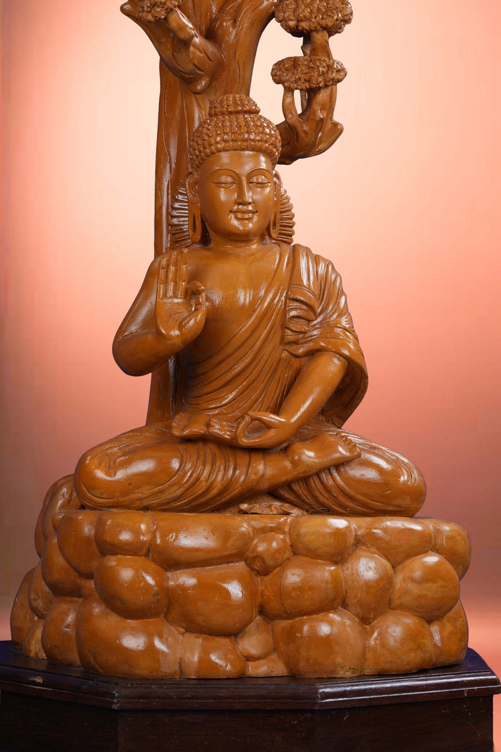Image of Wooden Buddha Sculpture